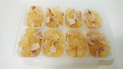 «離乳食完了期»冬瓜とハムのコンソメ煮の写真