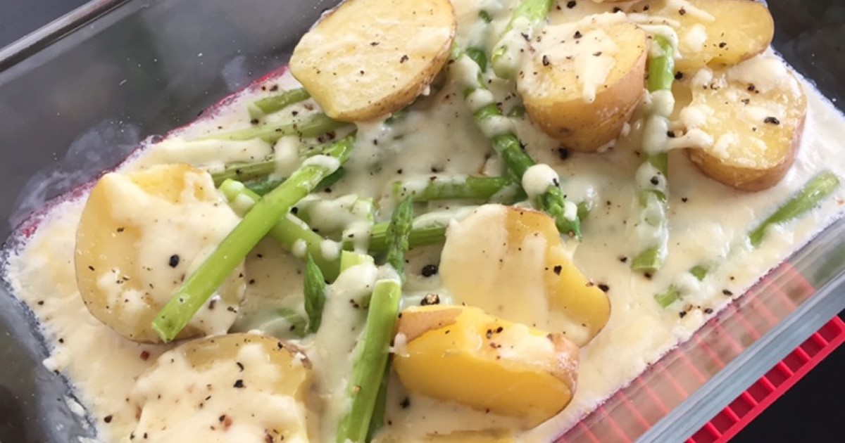 赤ジャガイモとアスパラガスのオーブン焼き レシピ