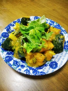 お料理一年生かぼちゃハニーレモンサラダ❤
