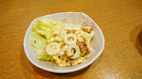 キャベツと竹輪のマヨポン和え