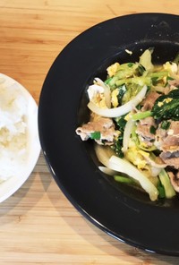 簡単！酢:麺つゆ=1:1 豚と野菜炒め