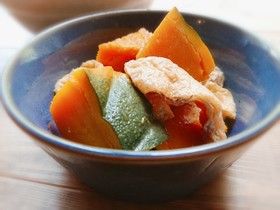 簡単!かぼちゃと揚げの煮物