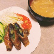 簡単に食欲up!ナスとインゲンの肉巻き*の写真