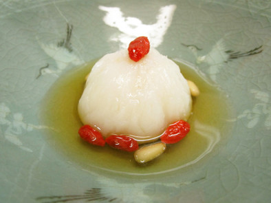 文学飯　芥川の芋粥　試作の写真