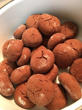 簡単ワンボウル♡チョコの米粉クッキー♡