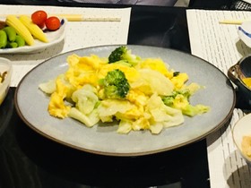 キャベツブロッコリー卵炒め♪