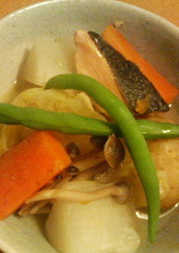 鮭と春野菜のスープ煮
