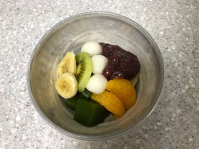 抹茶寒天白玉みつ豆