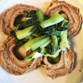 車麩と青梗菜の煮物