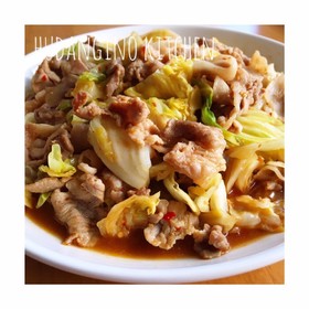 超簡単*豚こまとキャベツの味噌辛炒め*