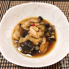 ほっこり♡秋茄子キノコで鶏肉のみぞれ煮♡
