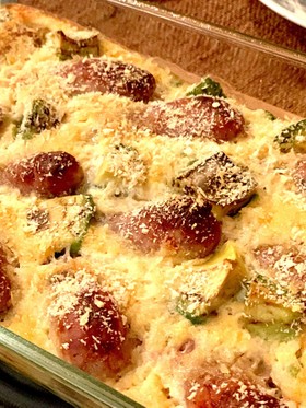 豆腐とアボガドのグラタン風キッシュ