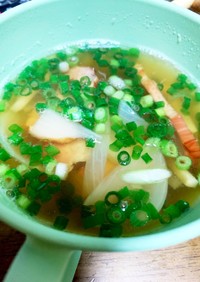 ベーコンと玉ねぎの生姜スープ