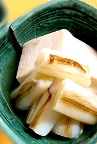 トロトロ焼きねぎと♪高野豆腐の含め煮