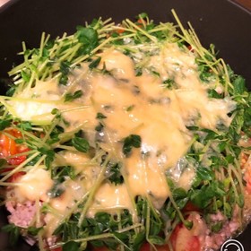 厚揚げとひき肉の蒸し焼き〜南米風ー