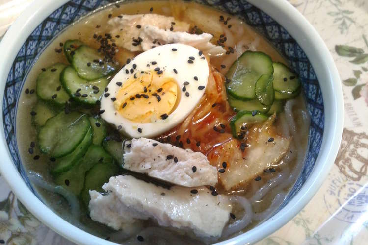 シラタキか素麺で韓国冷麺 レシピ 作り方 By ミャル クックパッド