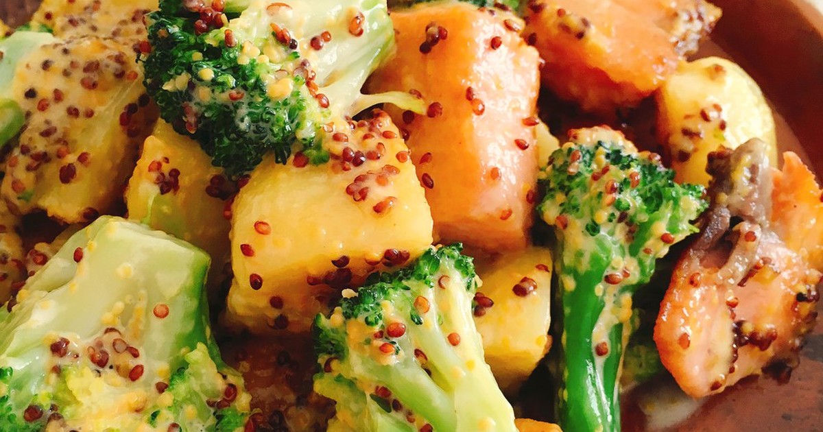 ベーコンとアボカドのハニーマスタードチキンサラダのレシピ