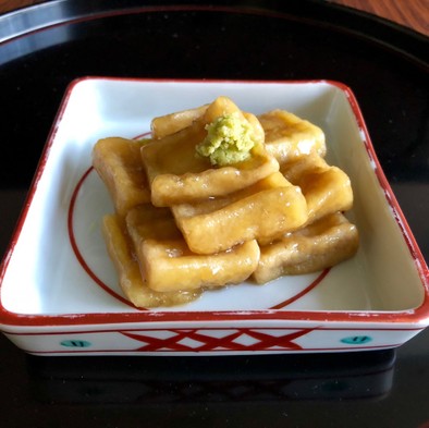 加賀麩みたいな高野豆腐の揚げ煮◆おつまみの写真