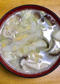 冷しゃぶの茹で汁のスープ