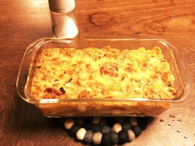 パスタとソースのオーブン焼き
