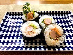 余った酢飯で☆ソーセージロール☆