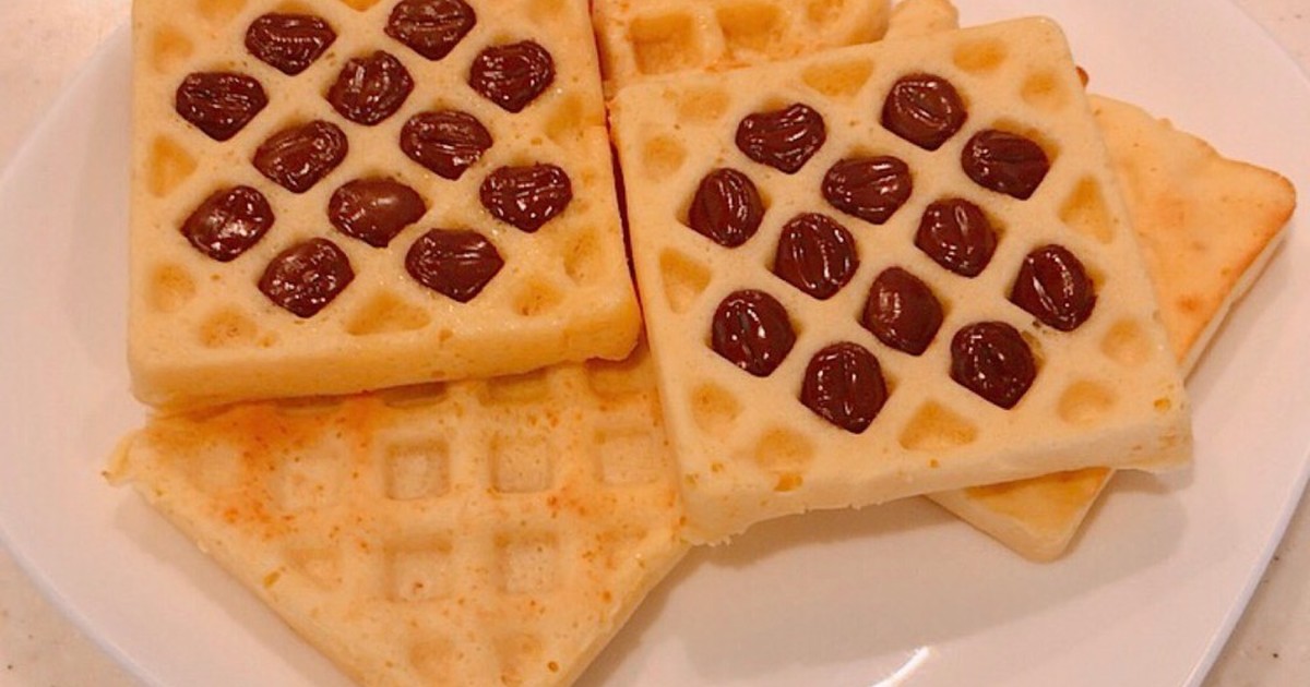 100均のワッフル型で チョコワッフル レシピ 作り方 By クックまいななパパ クックパッド 簡単おいしいみんなのレシピが350万品