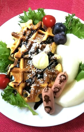 ホットケーキミックスで【ワッフル】