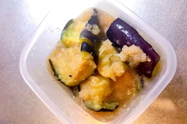 冷凍揚げ茄子で作る レンジでみぞれ煮 レシピ 作り方 By Cookchaso クックパッド 簡単おいしいみんなのレシピが357万品
