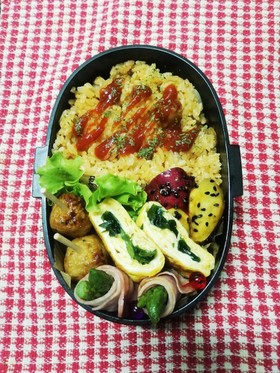 高校男子弁当♡オムライス9/11