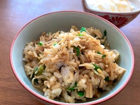 糖質オフ☆えのきとじゃこの和風炒飯