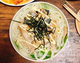 鯖サラダうどん
