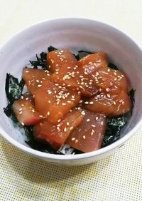 好きなお刺身で☆韓国ユッケ風・漬け丼。