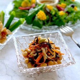 切り干し大根と芽ひじきの和風サラダ