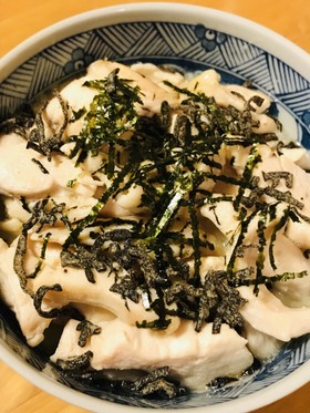 鶏むね肉&とき玉子のシンプルおかゆ丼