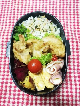 高校男子弁当♡焼肉のたれ揚げ9/12