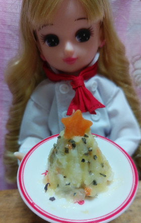 リカちゃん♡さつまいもマヨサラダꕤ*.゚