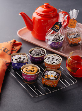 おばけがいっぱいハロウィンカップケーキ