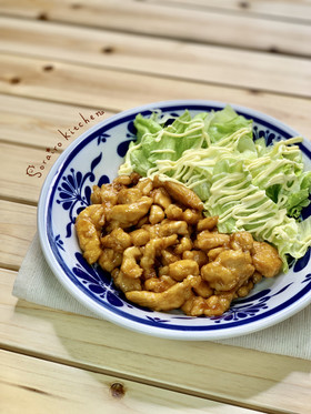むね肉しっとり*鶏のさっぱり黒酢照り焼き