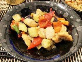 簡単!鶏肉と野菜のポン酢炒め