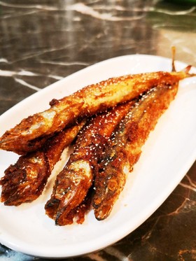 簡単♪焼くだけ←ししゃもの唐揚げ