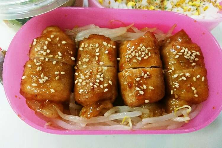 お弁当に 厚揚げの肉巻き 市販タレ使用 レシピ 作り方 By ぴぴはぴ クックパッド 簡単おいしいみんなのレシピが352万品