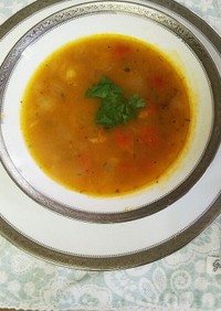 ペルシャ料理麦のスープベジタリアントマト