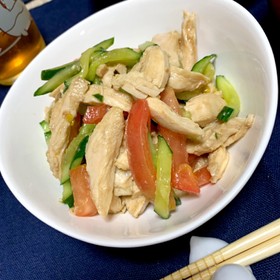 しっとりむね肉の中華サラダ