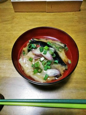 お料理一年生の簡単❤焼きナスのお味噌汁❤