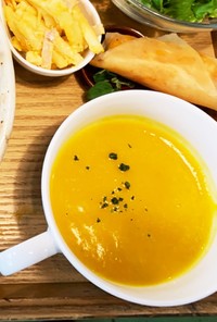 南瓜スープとキノコのマリネ(重ね調理)