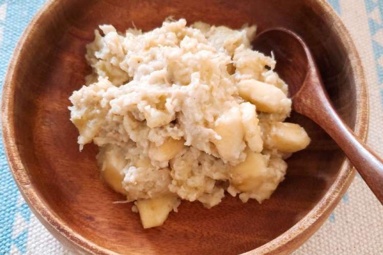 離乳食中期 バナナオートミール粥 レシピ 作り方 By Pch クックパッド 簡単おいしいみんなのレシピが356万品