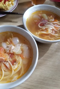 食べるスープ☆パスタ入り野菜スープ