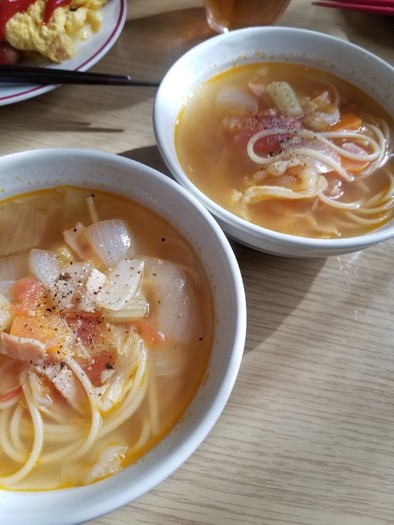 食べるスープ☆パスタ入り野菜スープの写真