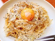 カルボナーラ風キャベ玉パスタの写真