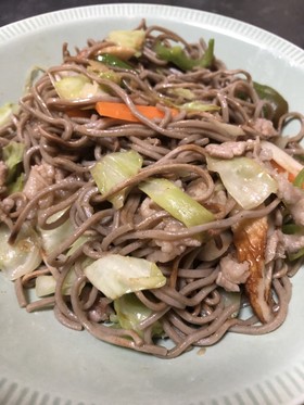 簡単我が家の蕎麦焼き